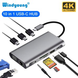 SKY POWER 10 in 1 USB 3.0 HDMI 4K SD Macbook Type-C Hub Çevirici Çoklayıcı