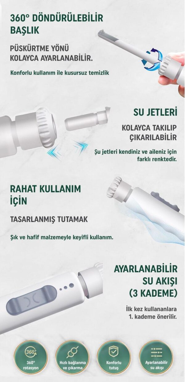 SKY PWOER 4 Başlıklı Musluk Ağız Duşu - Görsel 3