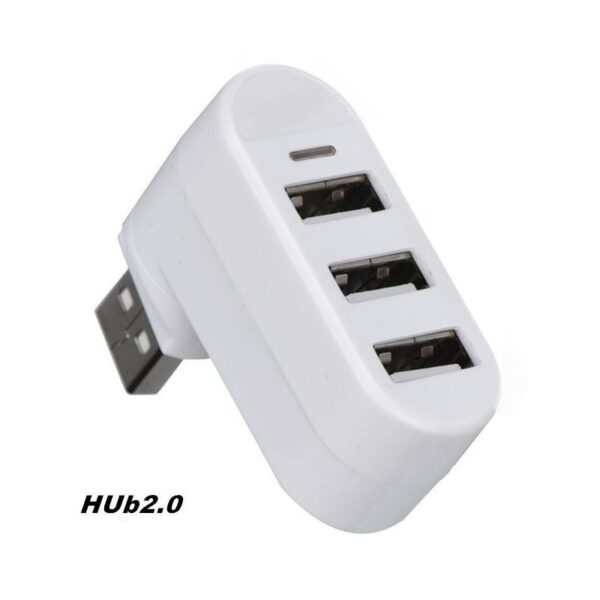 SKY POWER  3 Portlu USB 2.0 Hub Döner Kafalı Splitter Hub Adaptör Beyaz - Görsel 5