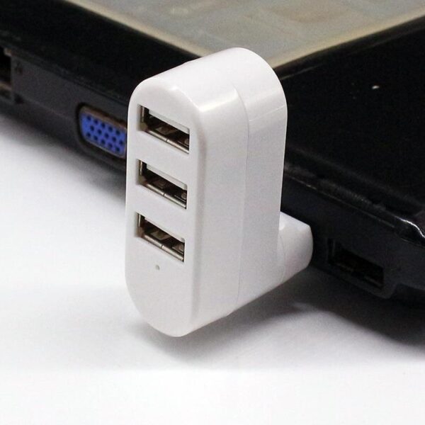 SKY POWER  3 Portlu USB 2.0 Hub Döner Kafalı Splitter Hub Adaptör Beyaz - Görsel 6