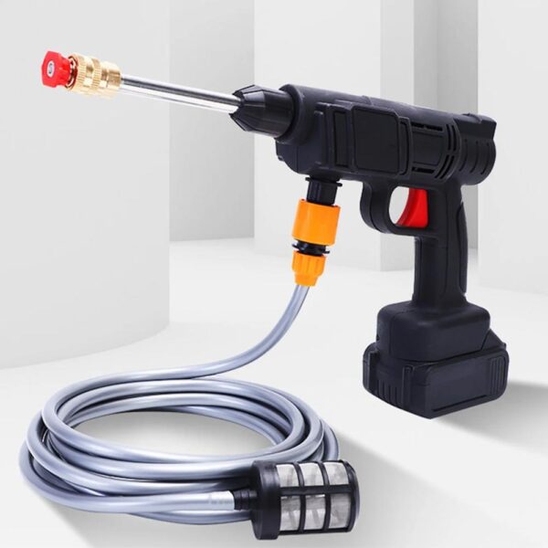 SKY POWER  300W Şarjlı Oto Yıkama Tabancası Yüksek Basınçlı Hazneli Sulama Püskürtme Yıkama Akülü Çantalı Tabanca (Copy) - Görsel 2