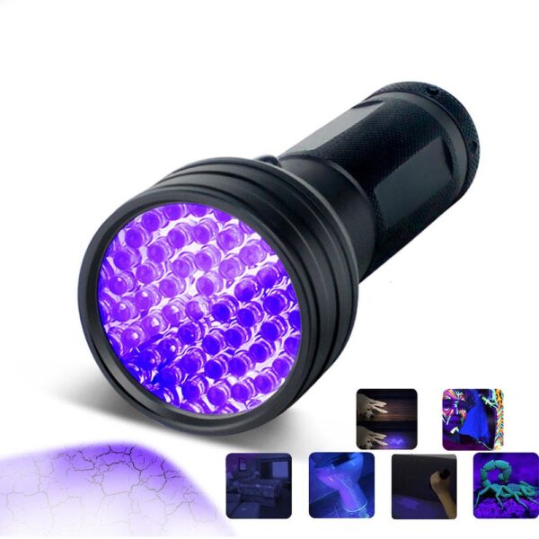 SKY POWER  51 LED Mor Işık UV El Feneri Ultraviyole Blacklight - Görsel 2