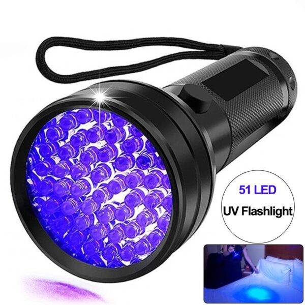 SKY POWER  51 LED Mor Işık UV El Feneri Ultraviyole Blacklight - Görsel 4