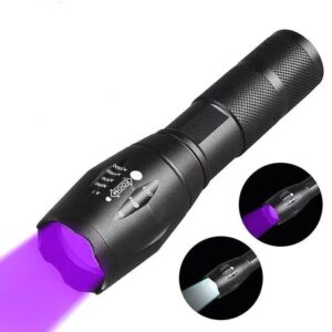 SKY POWER Çift Fonksiyonlu Ultraviyole Mor Işık ve XML-T6 El Feneri Dual Mode 2000 Lümens
