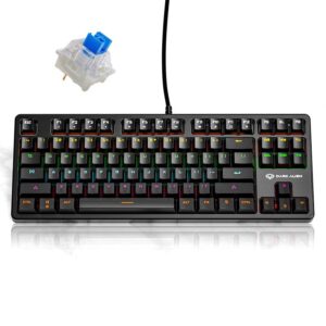 SKY POWER Leaven K870 Blue Switch Mekanik Gaming Oyun Klavyesi RGB 61 Key Mavi Tuş Type-C Klavye Siyah