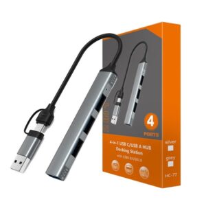 SKY POWER mAcbook Uyumlu Type-C & USB Çiftli 4port USB 3.0 Splitter 5 Gbps Çevirici Hub Adaptör