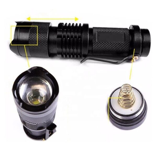 SKY POWER UV Mor Işık El Feneri - 600 Lümens Zoom - Görsel 6