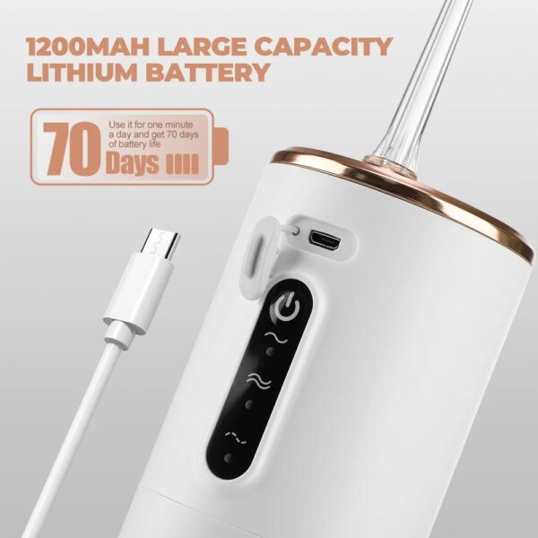 SKY POWER Şarj Edilebilir Taşınabilir Ağız Duşu 280ml Diş Protez Bakım Cihazı Gündelik Kullanım - Görsel 8